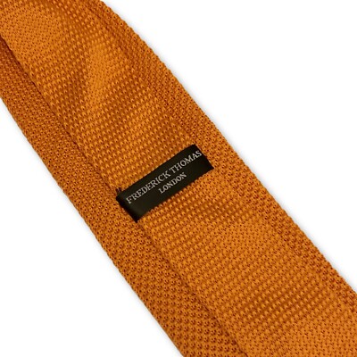 Cravate Homme Frederick Thomas En Soie Tricotée - Noir Uni - 8 Cm Pointe Fine - Parfaite Pour Mariage