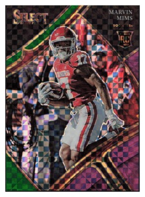 E516 MARVIN MIMS RC 2023 SELECT GREEN PURPLE PRIZM 100/100 #117 OKLAHOMA