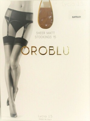 Oroblu Sheer Matte Stockings 15 Lycia 15 Size Medium 40-42 Suntouch