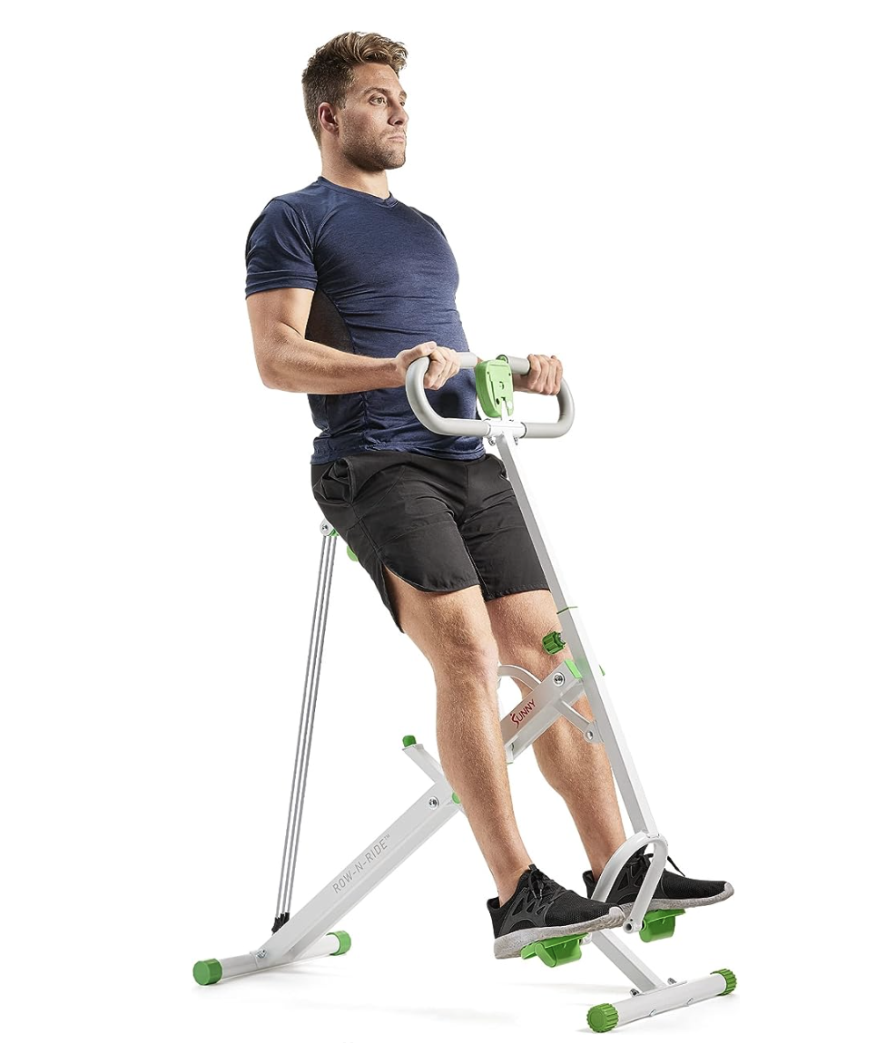 ウエイトトレーニング sunny health & fitness glutes trainer Sunny Health & Fitness Row-N-Ride Squat Assist Trainer for