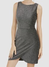 $138 B. Darlin Women's Junior Gray Sleeveless Glitter Envelope Dress Size 13/14