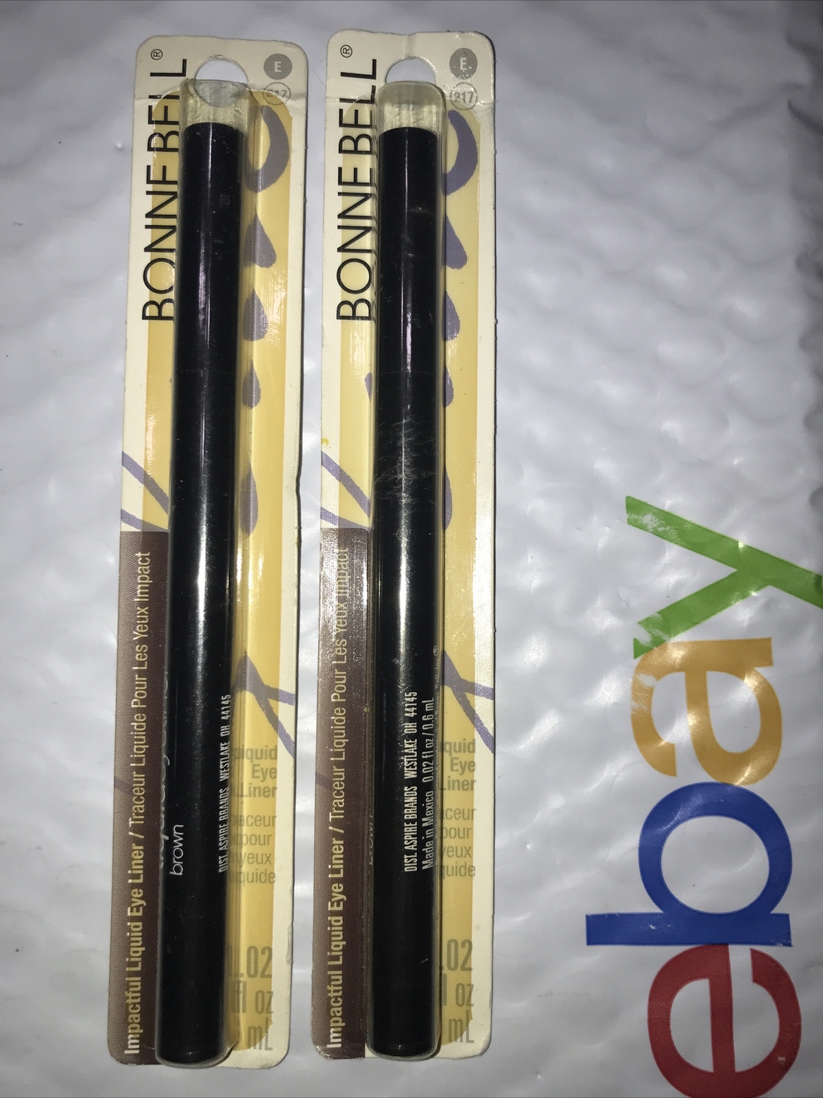 2 Liner Lot BONNE BELL Impactful Liquid Eye Liner 217E BROWN nip READ 