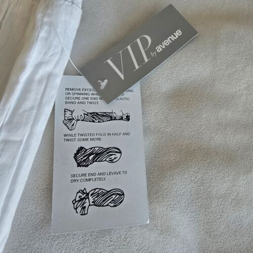Avenue VIP Plus Size 26/28 White 100% Cotton Broomstick Crinkle Skirt NWT - Picture 7 of 13