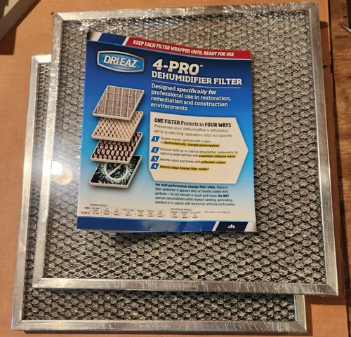 Lot of 2 New Sealed DriEaz 100254 4-PRO Dehumidifier Filters for LGR 6000Li