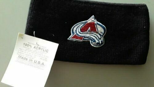 COLORADO AVALANCHE NHL STRICK SCHWARZ STIRNBAND OHRWÄRMER MIT TEAMLOGO, VINTAGE NEU MIT ETIKETT - Bild 2 von 10