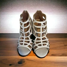 Not Rated White Jimmy Wedges Size 7