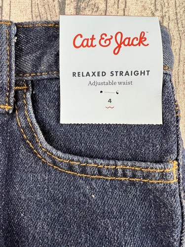 Cat & Jack Girls Straight Relaxed Fit Dark Navy Size 4