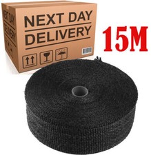 15M Titanium Exhaust Heat Wrap Manifold Downpipe High Temp Bandage Tape Kit UK