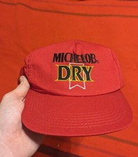 Vintage 80s Michelob Dry Beer Truckers Snapback Hat Cap USA Anheuser Busch