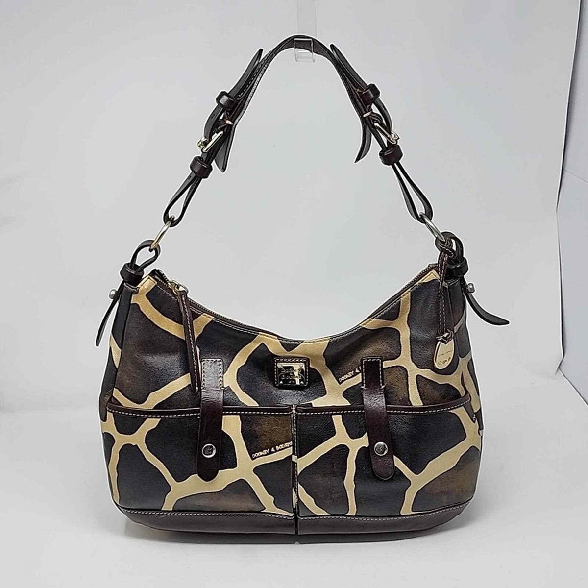 Dooney & Bourke Black and Brown Leather Hobobag New Dooney & Bourke large Sophie Hobo shoulder bag in black  main image 4