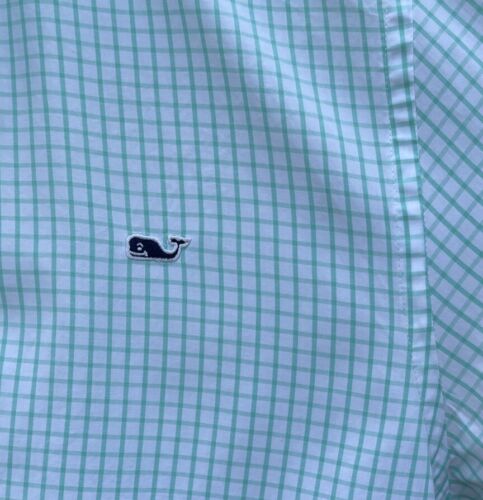 Vineyard Vines Mens Sz Small Slim Fit Whale Shirt Long Sleeve Button Down Green - Picture 6 of 10