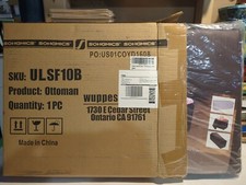 SONGMICS Pouf portaoggetti pieghevole in ecopelle