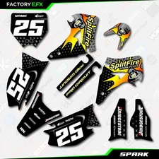 Gray Spark Racing Graphics Kit fits 03-08 Kawasaki Kx125 KX250 KX 125 250