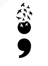 Suicide Awareness Semicolon Birds Sticker Decal 