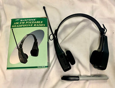 SUNTONE AM/FM Foldable Headphones Radio- NEW - Original Box