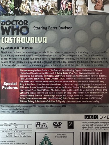 DOCTOR WHO - Castrovalva DVD BBC AS NEW! Peter Davison UK Edition - Picture 2 of 2