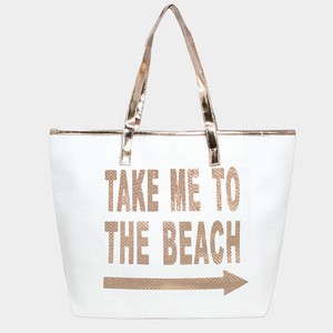 rose gold beach bag