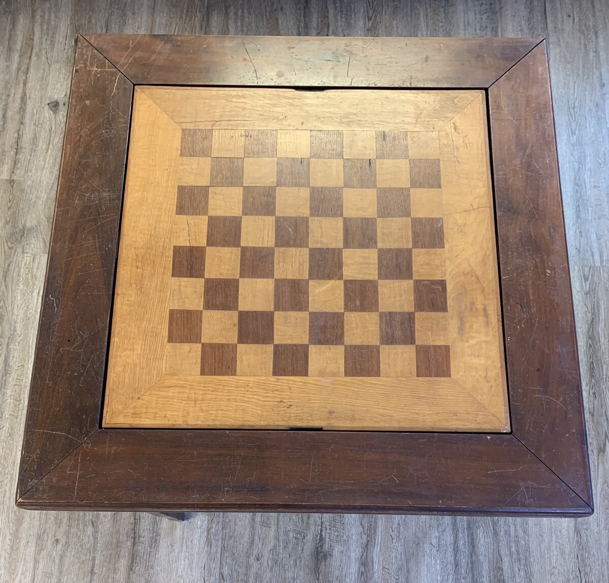 Vintage 1960's Flip-Top Backgammon Chess Checkers Folding Wood & Cork ...