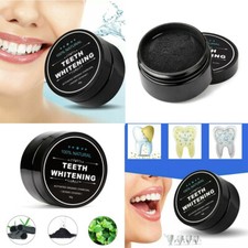 US 2Pc Activated Charcoal Teeth Whitening Powder Organic Coconut Removes Stain