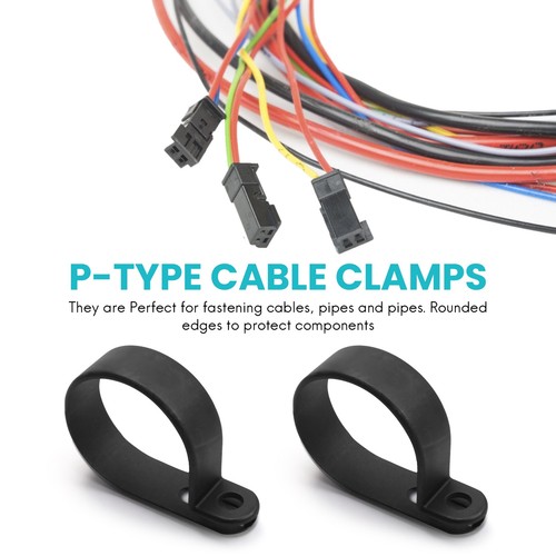 200 PièCes R-Type P-Type Serre-Câbles en Plastique Nylon Fil Clip Assortime5513 - Afbeelding 5 van 8