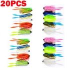 Bundles Silicone Jig Skirts Fishing Lure Skirt Replacement for Spinnerbaits 20X