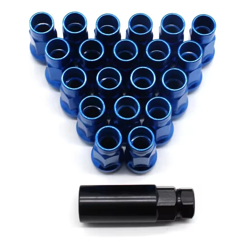 MUTEKI SR48 Azul 48MM 12X1.5 EXTREMIDADE ABERTA 20 PEÇAS CONJUNTO DE PORCAS DE RODA BOLOTA - Imagem 2 de 4