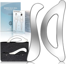 Muscle Scraper Tool Set - Stainless Steel Gua Sha for Physical Therapy Deep Ti