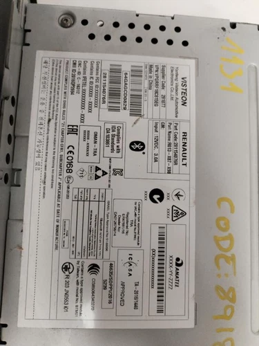 281154076R Sistema Audio/Radio Cd para RENAULT CLIO IV Dynamique 2016 125760 - Imagen 2 de 10