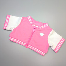 Build A Bear Pink Zip Up Varsity Jacket