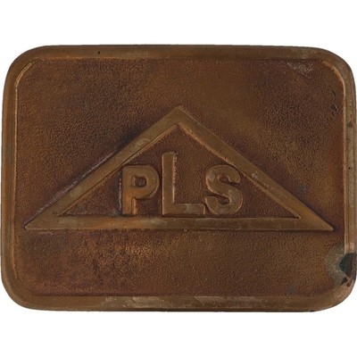 Bronze Pls Logistics 1970s Vintage Belt Buckle