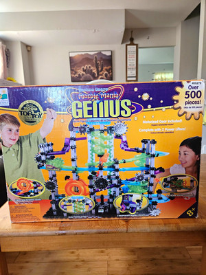 Marble Mania Genius 500 Pieces 2009 Techno Gears Motorized STEM Toy Used