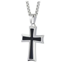 Cross Pendant for Car Rear View Mirror Decor Hanging Ornament Stainless Steel