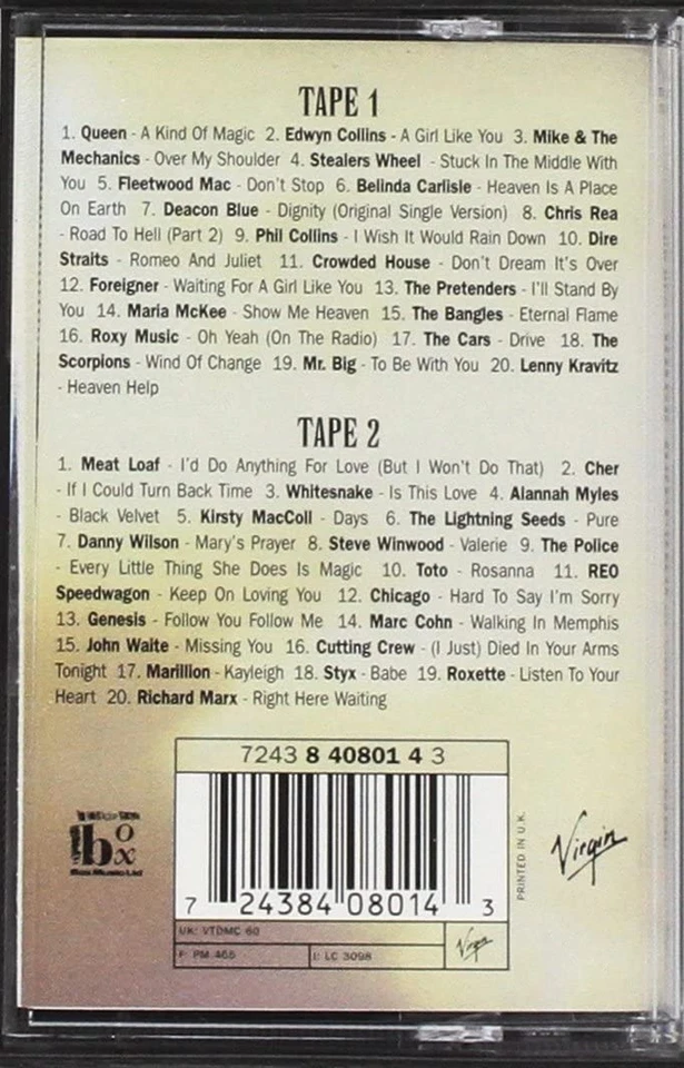 Various Best Rock Ballads Ever (Cassette) - Image 2 of 2