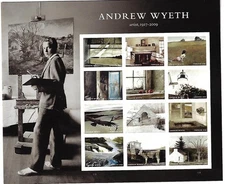 US SCOTT 5212 PANE OF 12 ANDREW WYETH STAMPS FOREVER MNH