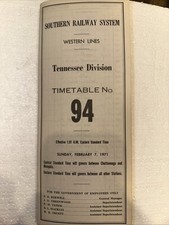 Southern Railway System Employee Timetable