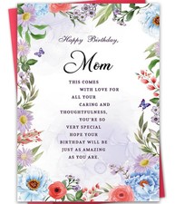 ATTLVV Mom Birthday Card,Happy Gifts for 8x5.3 inches, WX-260