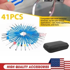 41Pcs Pin Ejector Wire Kit Extractor Auto Terminal Removal Connector Puller Tool
