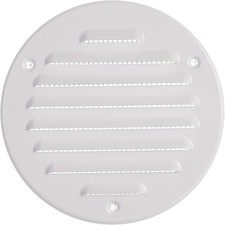 Vent Systems 100 mm / 3.94" Inch - White Metal Vent Cover - Round Soffit Air Ven
