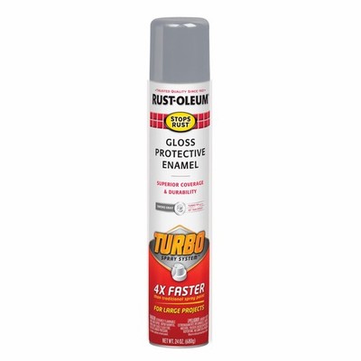 Stops Rust Turbo Spray Paint 24Oz Gloss Smoke Gray US