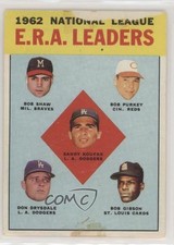1963 Topps League Leaders Bob Shaw Purkey Sandy Koufax Don Drysdale Gibson 0w8