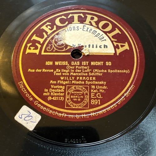 Schellack Platte: Willy Prager / Margo Lion -Ich weiss, das ist nicht so/L‘Heure - Bild 2 von 20