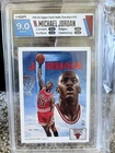 HGA 9 Michael Jordan #75 Upper Deck 1991 Bulls Checklist - MINT (Quad 9.0)