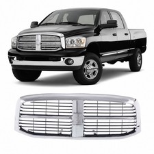 Chrome Grille With Black Insert For 2006-2009 Dodge Ram 1500 2500 3500 Ch1200282 Chrome Grille With Black Insert For 2006-2009 Dodge Ram 1500 2500 3500 Ch1200282