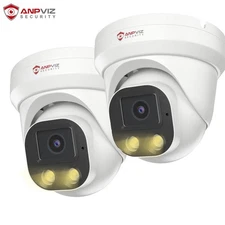 Anpviz 4MP PoE IP Security Camera Outdoor AI Human Motion Detection 2 Pack