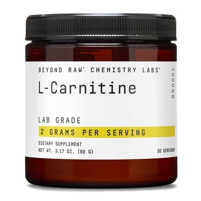 BEYOND RAW Chemistry Labs L-Carnitine Powder, Fuels 3.17 Ounce (Pack of 1)