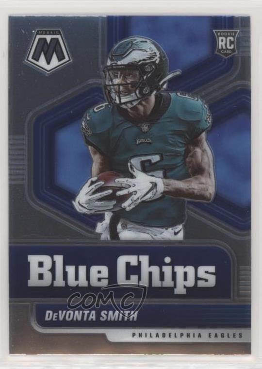 2021 Panini Mosaic Blue Chips DeVonta Smith #6 07v8