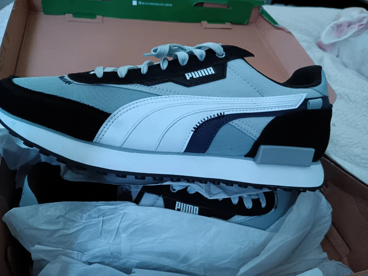 Puma Future Rider Play On Sneakers Men 11.5 Midway White Black Safdron 375422 01 Amazon.com | PUMA Men main image 4