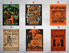 Vintage Halloween Wall Collage Poster Prints