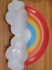 Rainbow Serving Platter Chip And Dip Bowl Melamine