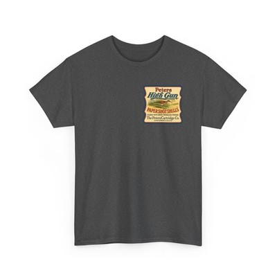 Peters High Gun Paper Shot Shells Vtg Hunting Cincinnati OH Box Graphic T-Shirt 